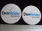 2x sticker DenHelder thuishaven logo haven stad plaats city, Verzamelen, Stickers, Verzenden, Zo goed als nieuw, Overige typen