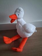 Knuffel handpop Eend van Kikker Max Velthuijs wit L199, Ophalen of Verzenden, Zo goed als nieuw