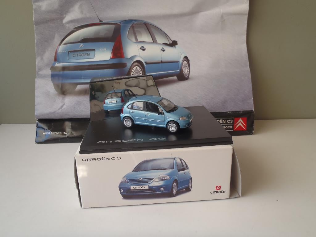 Norev 1:43 Citroën C 3 met unieke documentatie 2001, Ophalen of Verzenden, Nieuw, Auto, Norev