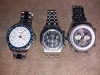 Horloges 3 stuks, Sieraden, Tassen en Uiterlijk, Horloges | Heren, Staal, Gebruikt, Staal, Ophalen
