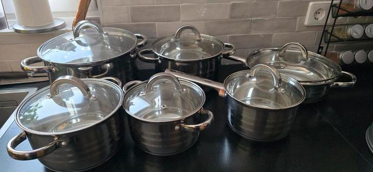 Hagelnieuw en ongebruikte, Blaumann pannesset, Huis en Inrichting, Keuken | Potten en Pannen, Nieuw, Ophalen of Verzenden