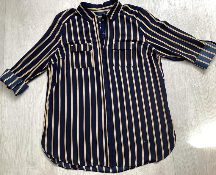 Gestreept Blouse - Maat M, Kleding | Dames, Blouses en Tunieken, Zo goed als nieuw, Maat 38/40 (M), Blauw, Ophalen of Verzenden