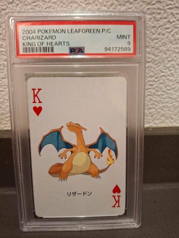Charizard King of Hearts PSA 9 - Leafgreen P/C beschikbaar voor biedingen