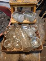 1,5 Doos met weckpotten verschillende merken, Ophalen of Verzenden, Gebruikt, Glas, Pot, Bus of Blik