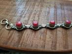 Armband met rode stenen, Ophalen of Verzenden, Zo goed als nieuw