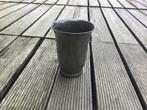 Oud GERO vaasje / tin gehamerd - hoogte 9 cm, Antiek en Kunst, Ophalen of Verzenden