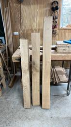 Geschaafde eiken balken, Doe-het-zelf en Verbouw, Hout en Planken, Ophalen, Eiken, Zo goed als nieuw, 50 mm of meer