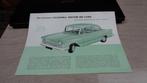 ZELDZAME Folder  VAUXHALL  VICTOR DE LUXE  1957, Verzenden, Gelezen, Overige merken