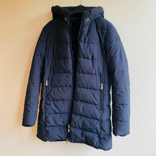 Winterjas warm dubbelzijdig Adhoc halflang maat L, Kleding | Dames, Jassen | Winter, Zo goed als nieuw, Maat 42/44 (L), Blauw