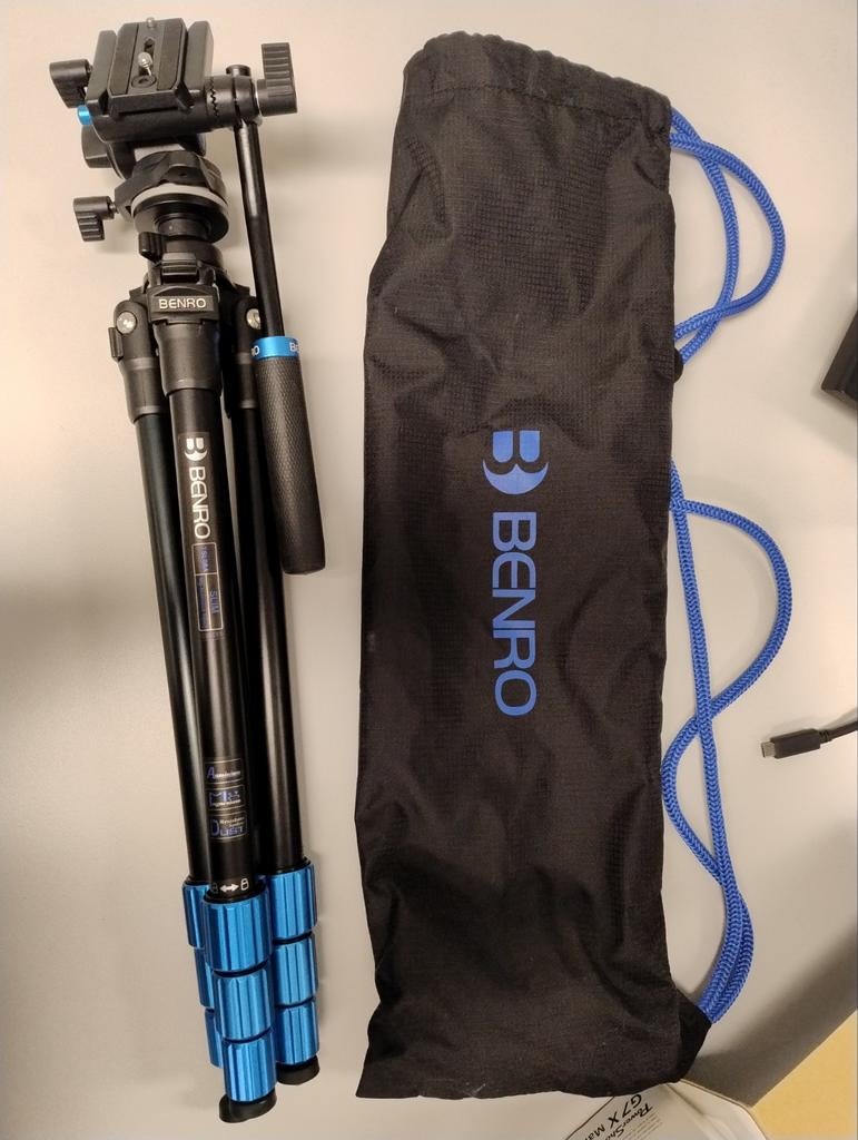 Benro Slim TSL08AN00 Statief - Lichtgewicht en Compact, Audio, Tv en Foto, Fotografie | Statieven en Balhoofden, Zo goed als nieuw