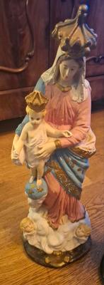 Gipsen beeld van Maria met kind, Ophalen