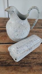 Vintage Emaille Kan en Doos Set, Antiek en Kunst, Antiek | Emaille, Ophalen of Verzenden