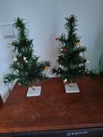 Vintage oude kerstboompjes 2 stuks, Ophalen of Verzenden, Gebruikt, Poppenhuis