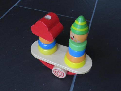 Houten balans evenwichtspel met clown., Kinderen en Baby's, Speelgoed | Houten speelgoed, Zo goed als nieuw, Overige typen, Ophalen of Verzenden