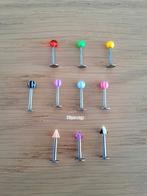 Nieuwe labret piercing. Acryl., Ophalen of Verzenden, Zo goed als nieuw, Staal, Oor- of Traguspiercing