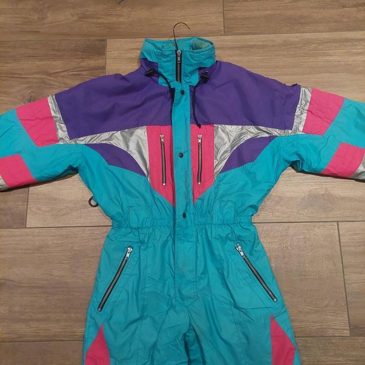 Vintage / retro 90s fout skipak maat M / 48 merk DkY, Kleding | Heren, Wintersportkleding, Gedragen, Pak, Maat 48/50 (M), Ophalen of Verzenden