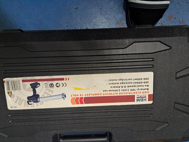 HBM Elektrische Kitspuit Compleet 18 Volt, Doe-het-zelf en Verbouw, Gereedschap | Handgereedschap, Gebruikt, Ophalen of Verzenden