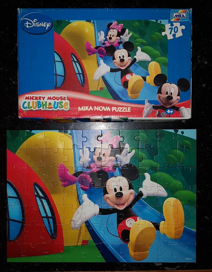 Puzzel Disney 70 stukjes Mickey Mouse Clubhouse, Kinderen en Baby's, Speelgoed | Kinderpuzzels, Gebruikt, 4 tot 6 jaar, Meer dan 50 stukjes