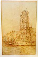 schilderij Riekele Prins van de Grote Kerk in Dordrecht, Antiek en Kunst, Ophalen of Verzenden