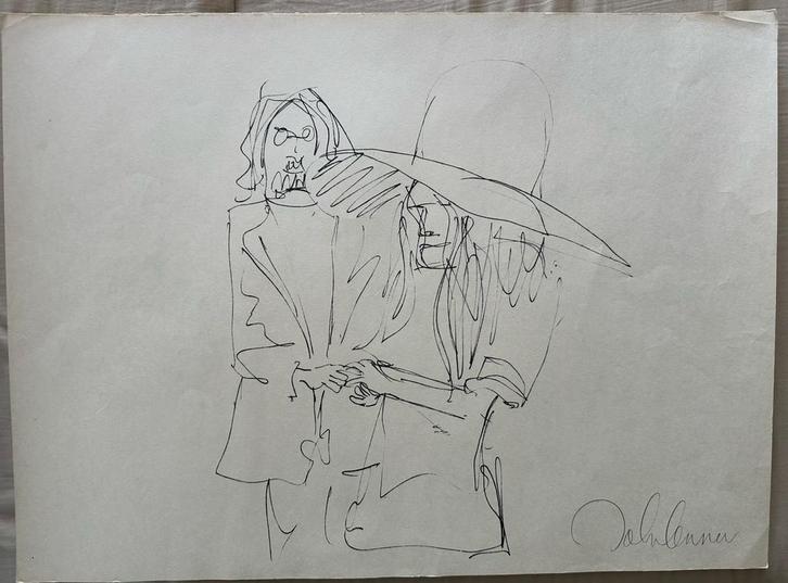 John Lennon litho print, Antiek en Kunst, Kunst | Tekeningen en Foto's, Ophalen of Verzenden