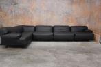 NIEUW beklede zwarte leren Cassina Fiandra elementenbank, Huis en Inrichting, Banken | Bankstellen, Ophalen, 250 tot 300 cm, Overige maten