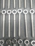 Rvs oogbouten met houtschroefdraad., Ophalen of Verzenden, Glas, Nieuw, Overige materialen