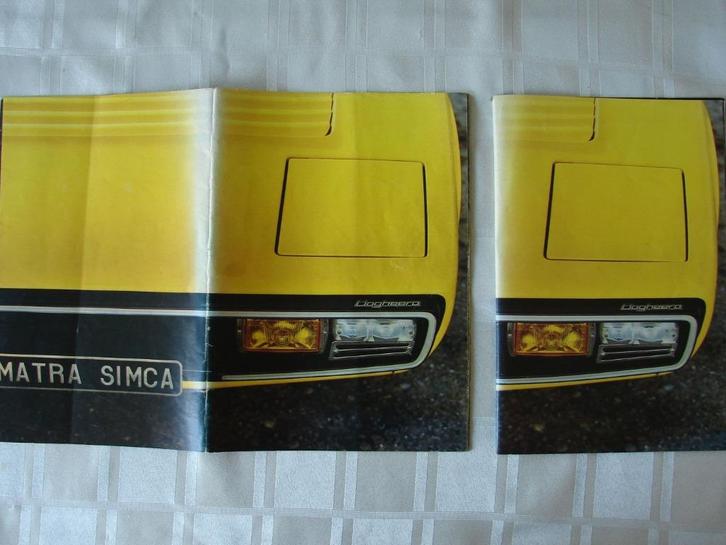 folder Matra Simca Bagheera phase 1 1974, Boeken, Auto's | Folders en Tijdschriften, Zo goed als nieuw, Overige merken, Ophalen of Verzenden