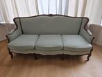 Vintage 3-zitsbank in zeer goede staat / hout en stof / mint, Ophalen, Hout, Gebruikt, 150 tot 200 cm