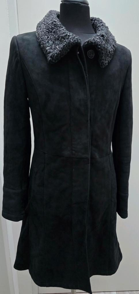 Italiaanse getailleerde dames lammy coat soepel zwart mt. S, Kleding | Dames, Jassen | Winter, Zo goed als nieuw, Maat 36 (S)