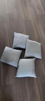 4 grijze kussentjes 35x35 cm (nieuw), Ophalen, Nieuw, Grijs, Vierkant
