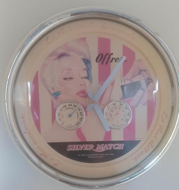 Silver Match aanstekers reclame klok + barometer  KIJK, Verzamelen, Merken en Reclamevoorwerpen, Ophalen of Verzenden