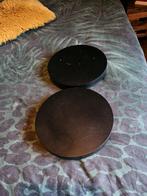 2 zwarte houten  planten &  kaarsen & vazen onderzetters., Ophalen, Gebruikt, Overig