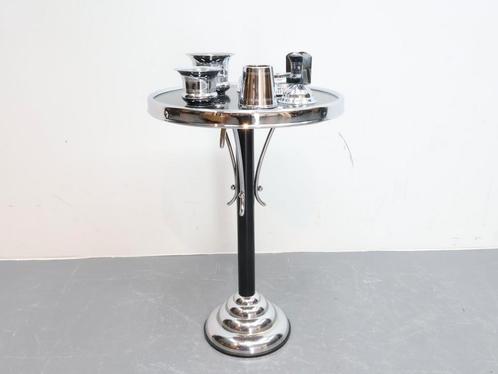 Vintage rokers tafel / bijzettafel met toebehoren, Huis en Inrichting, Tafels | Bijzettafels, Zo goed als nieuw, Minder dan 55 cm