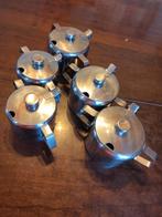 Set van 5 kleine suikerpotjes, Ophalen of Verzenden, Gebruikt, Rvs of Chroom, Los bestek
