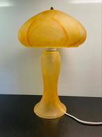 Vintage 1960’s Large Mushroom Paddestoel Lamp, Art Deco / Murano, Ophalen of Verzenden, Minder dan 50 cm, Glas