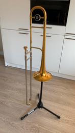 King Sonorous 4B trombone, Muziek en Instrumenten, Blaasinstrumenten | Trombones, Gebruikt, Ophalen of Verzenden, Met koffer, Tenor