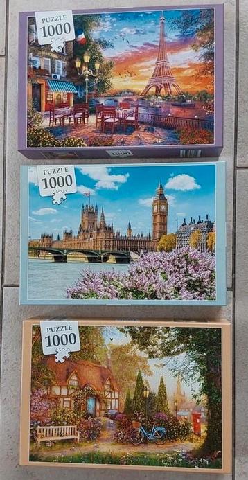 Set van 3 Legpuzzels - 1000 stukjes beschikbaar voor biedingen