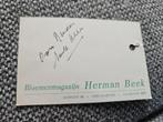 Leeuwarden bloemenmagazijn Herman Beek, Verzamelen, Merken en Reclamevoorwerpen, Ophalen of Verzenden, Gebruikt, Overige typen