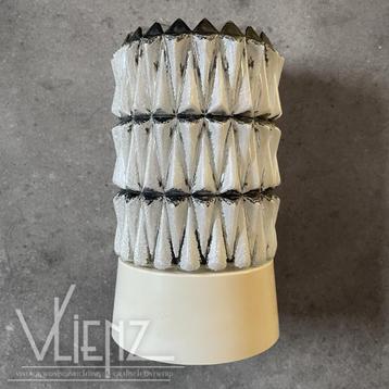 Vintage, midcentury plafondlamp cilinder, frosted glass lamp beschikbaar voor biedingen