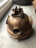 Antieke koplamp van een fiets of motorfiets koper of messing, Ophalen of Verzenden
