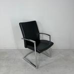 Kembo Vergaderstoel Zwart met Chroom, Gebruikt, Twee, Modern Luxe Design, Zwart