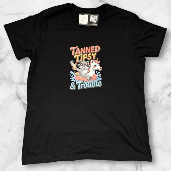 Nieuw T-shirt 'Tanned', Kleding | Dames, T-shirts, Nieuw, Maat 42/44 (L), Zwart, Korte mouw, Ophalen of Verzenden