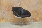 ZGAN! zwarte leren Walter Knoll Turtle design draaifauteuil, Huis en Inrichting, Fauteuils, Walter Knoll, Minder dan 75 cm, Metaal