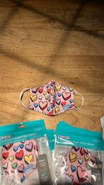 Partij kleurige mondkapjes van stof per stuk verpakt, Ophalen, Nieuw