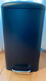 Zwarte Pedaalemmer - 30 Liter, Huis en Inrichting, Woonaccessoires | Prullenbakken, Ophalen, Met pedaal, 50 tot 75 cm, Metaal