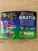 Spaarkaart voor monkey town/ bounce  2e kaartje gratis, Plus, Ophalen of Verzenden
