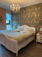 Romantisch tweepersoonsbed 180x200 elektrisch verstelbaar, Ophalen, Wit, Tweepersoons, 180 cm