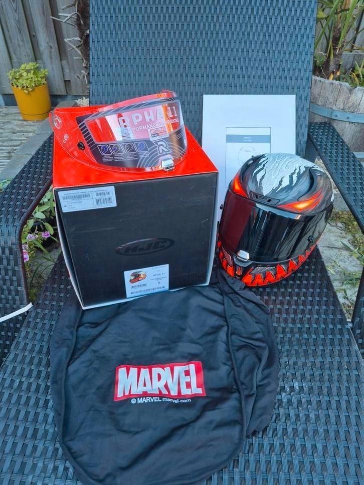 HJC RPHA 11 Anti Venom Marvel - Maat S, Motoren, Kleding | Motorhelmen, Heren, Integraalhelm, S, HJC, Tweedehands, Ophalen of Verzenden