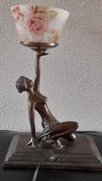 Vintage bronzen lamp art deco style, Ophalen of Verzenden