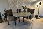 Ronde eettafel, Huis en Inrichting, Stoffering | Vloerbedekking, Ophalen, Gebruikt, 75 m² of meer, Laminaat